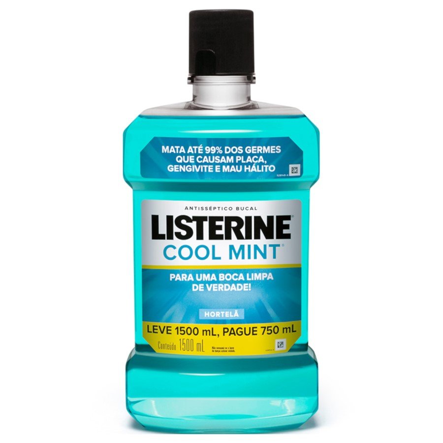 ANTISSEPTICO BUCAL LISTERINE COOL MINT 1,5 LITROS HORTELA - JOHNSON & JOHNSON