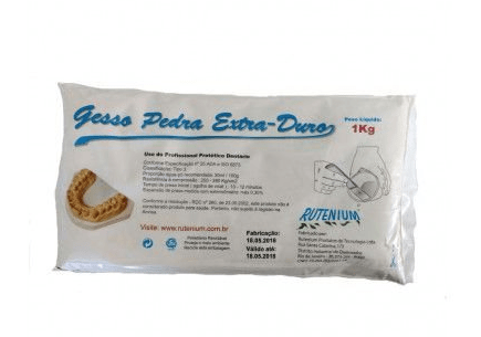 GESSO PEDRA AMARELO (EXTRA DURO) TIPO 3 1KG - RUTENIUM