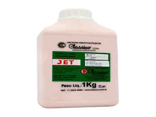 Resina Acrílica Autopolimerizável Jet Pó 1kg Rosa - Clássico