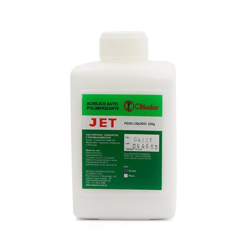 Resina Acrílica Autopolimerizável Jet Pó 220gr Incolor - Clássico