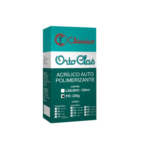 Acrílico Ortodôntico Orto-Class Vermelho Tico Rei com 220g - Clássico