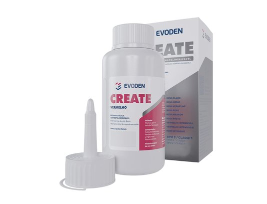Resina Acrílica Caracterização de Gengiva Create Rosa Marrom 50g - Evoden