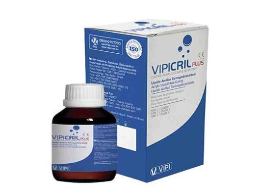 Resina Acrílica Termopolimerizável Cril Plus Líquido 1L Sem Crosslink - Vipi