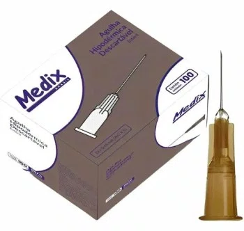 Agulha Descartavel 13 X 0,45 Cx C/ 100 Unidades - Medix