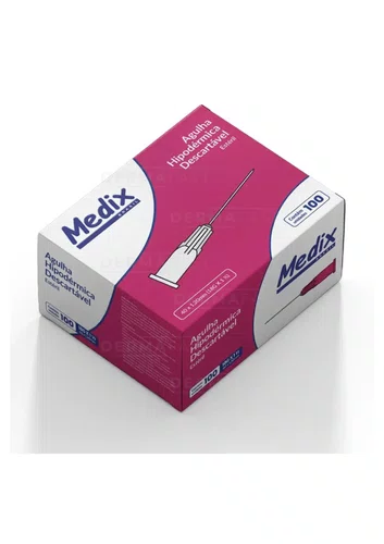 AGULHA DESCARTAVEL 40 X 1,20 18G CX C/ 100 UNIDADES - MEDIX