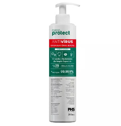 Antisséptico Bucal Nano Protect 500ml Menta - PHS
