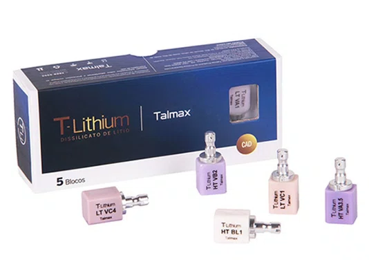 Bloco CAD/CAM de Dissilicato T-Lithium HT VB1 - Talmax