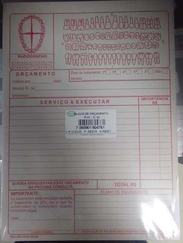 BLOCO DE ORCAMENTO C/5 - PREVEN