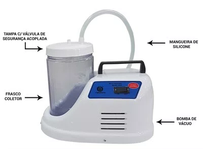 Bomba Vácuo Aspiradora Sugador de Sangue e Secreção Standard - Nevoni
