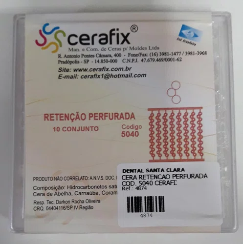 CERA RETENCAO PERFURADA COD. 5040 C/10 CONJUNTOS - CERAFIX
