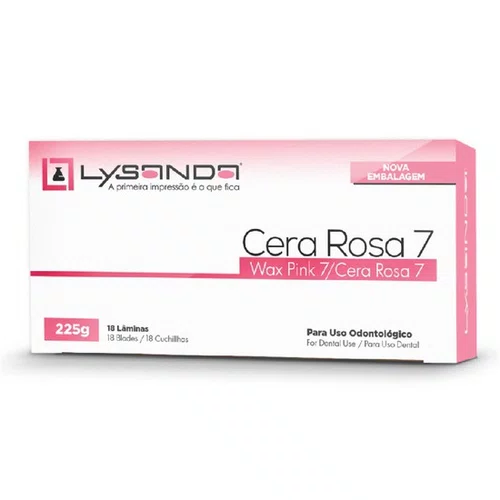 Cera 7 Rosa com 18 Lâminas - Lysanda