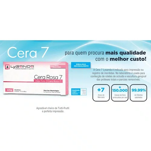 Cera 7 Rosa com 18 Lâminas - Lysanda