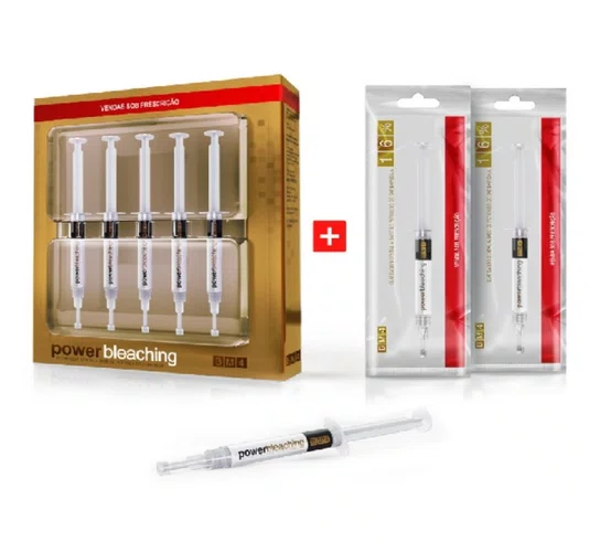 Clareador Kit Power Bleaching 10% C/5 + 2 Seringas Brinde - BM4