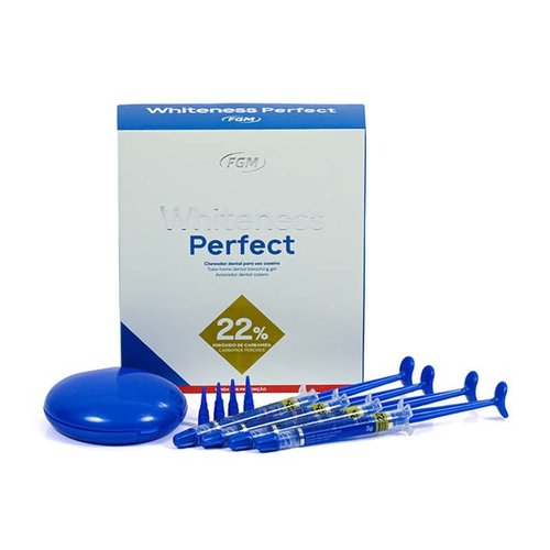 VENC (30/11/2026) Clareador Whiteness Perfect 22% Kit C/4 Seringas - FGM