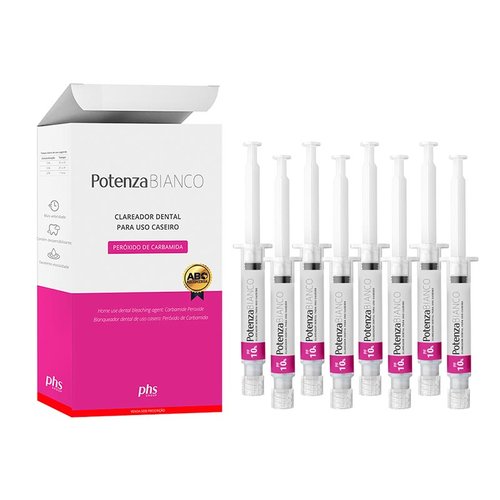 Kit Clareador Potenza Bianco PF 10% C/8 Seringas - PHS