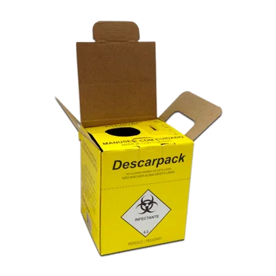 COLETOR DE MATERIAL PERFURO CORTANTE 7 LITROS - DESCARPACK