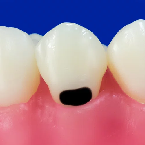 DENTE V NA FACE VESTIBULAR CARIADO 13.5 - PRODENS