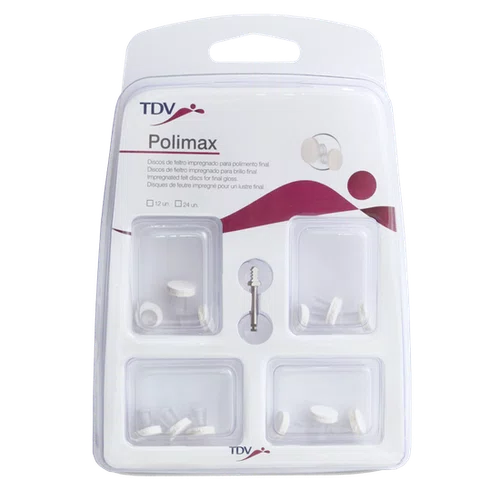 DISCO DE FELTRO POLIMAX C/24 COM MANDRIL - TDV