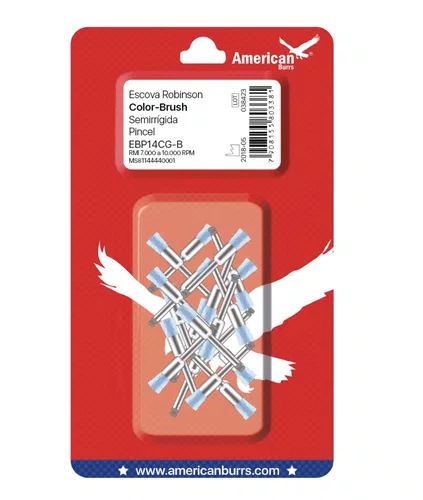 Escova Robinson Azul Pincel c/20 (EBP14CG-B-20) - American