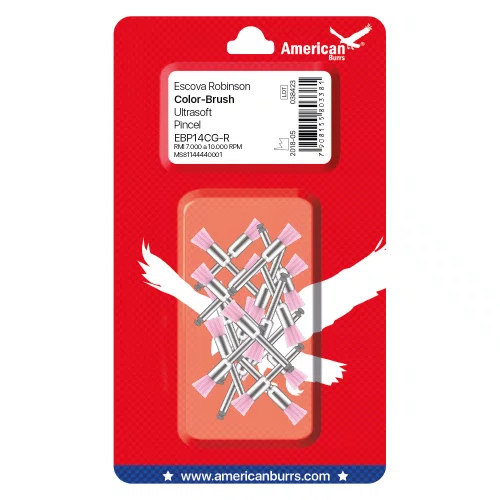 Escova de Robinson Color-Brush Rosa Pincel Ultrasoft C/20 EBP14CG-R-20 - American Burrs