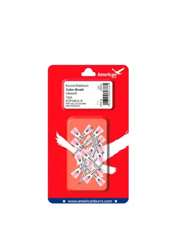 Escova de Robinson Color-Brush Rosa Taca Ultrasoft C/20 ECP14CG-R-20 - American Burrs
