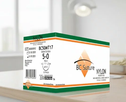 Fio de Sutura Nylon 5-0 Unidade (BC50MT17) - BC Suture