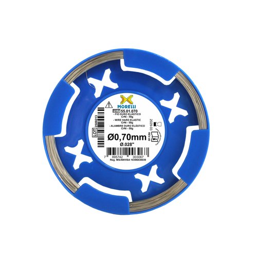 Fio Ortodôntico Duro Elástico CrNi  Redondo Ø0,70mm (.028") em Rolo 50g - Morelli
