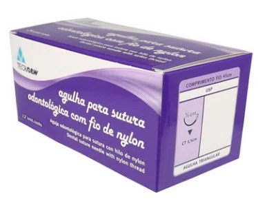 FIO SUTURA NYLON 3-0 UNITARIO - TECHNEW