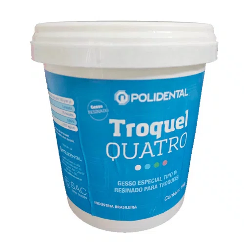 GESSO ESPECIAL TROQUEL QUATRO VERDE 1KG - POLIDENTAL