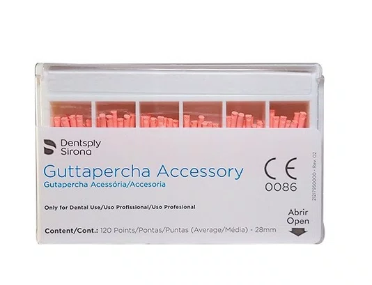 GUTA PERCHA ACESSORIA M C/120 CONES - DENTSPLY