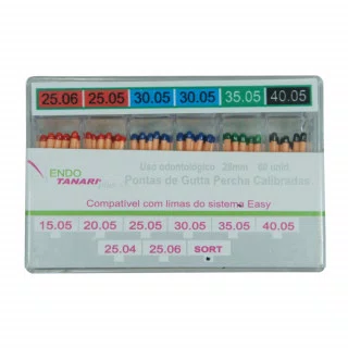 GUTA PERCHA PRO E (EASY) SORTIDO C/60 CONES - TANARI