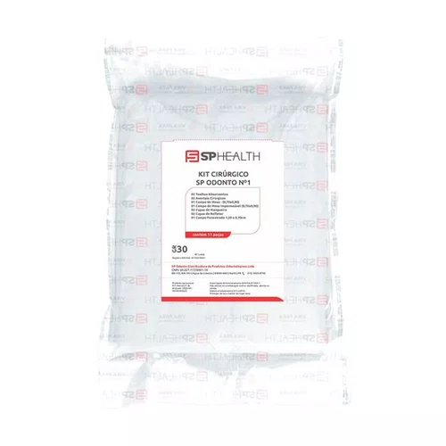 Kit Cirúrgico Estéril Pério 30gr Branco 11 peças - Sp Health