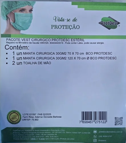 KIT CIRURGICO ESTERIL 44757  SPEED N2 30GR- PROTDESC
