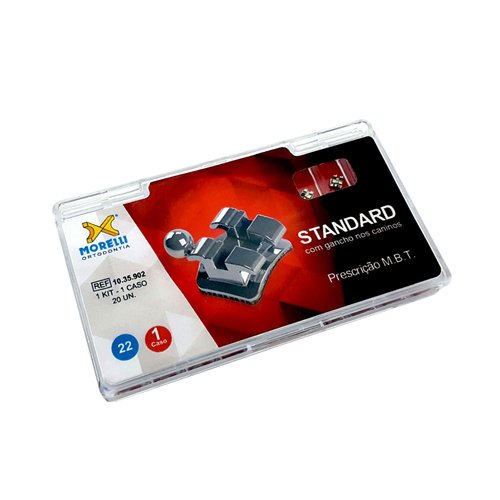 Kit de Bráquetes 01 caso Prescrição M.B.T.  Standard .022" Gancho Can - Morelli