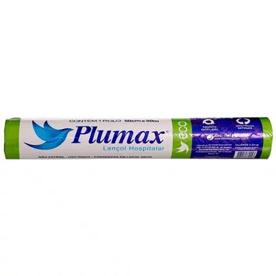 Lençol Hospitalar 50cmx50m em Rolo Eco - Plumax