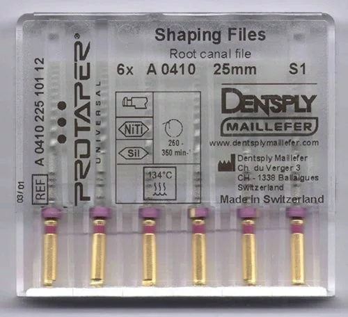 LIMA ROTATORIA PROTAPER UNIVERSAL S1 25MM C/6 UNIDADES MAILLEFER - DENTSPLY