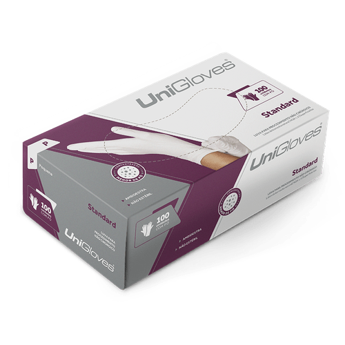 Luva de Procedimento de Látex Com Pó Branca G - Unigloves