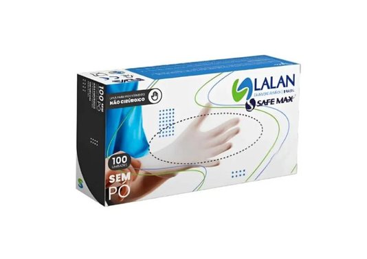 Luva de Procedimento de Látex Sem Pó P - Safemax