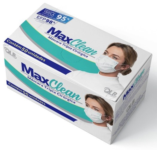 Mascara Descartável Com Elástico Branca Max Clean C/50 - Qualybless