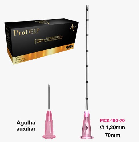 Microcânula Metálica 18G-70MM ProDeep - Alur