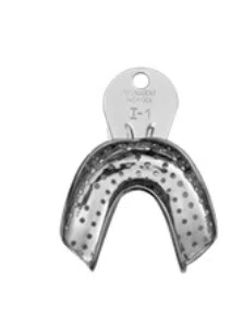 Moldeira De Inox (Dentado) Perfurada Adulto Inferior I-1 - Tecnodent