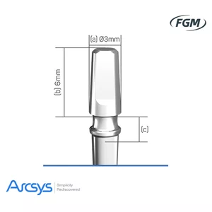 Munhão Angulável 4,2x4,2x2,5 Arcsys (020901) - Fgm