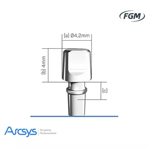 Munhão Angulável 4,2x4x4,5 Arcsys (020903) - Fgm