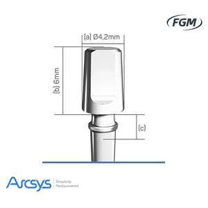 Munhão Angulável 4,2x6x3,5 Arcsys (020802) - Fgm