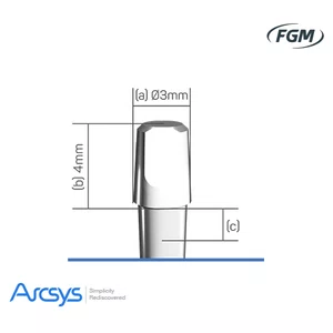 Munhão Não Angulável 3x4x2 Arcsys (021103) - Fgm