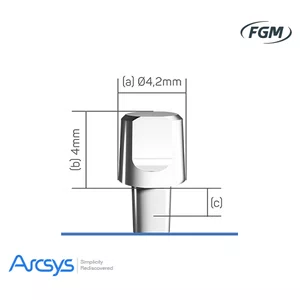 Munhão Não Angulável 4,2x4x2 Arcsys (021303) - Fgm