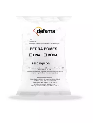 PEDRA POMES FINA 1KG - DEFAMA