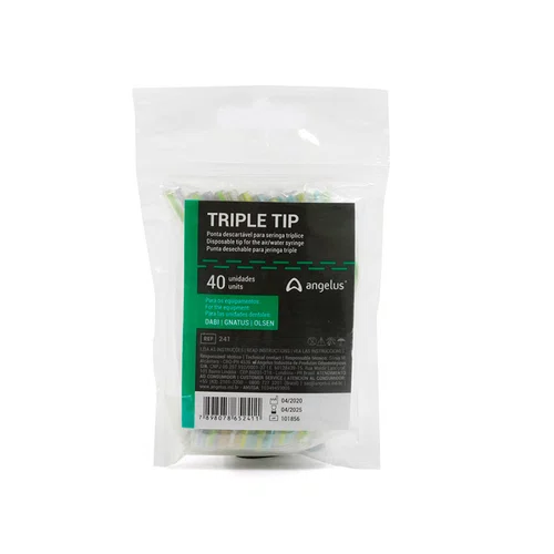 Ponta de Seringa Tríplice Triple Tips C/40 - Angelus