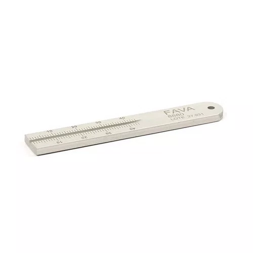 Régua Endodôntica Milimetrada Alumínio 30mm - Fava