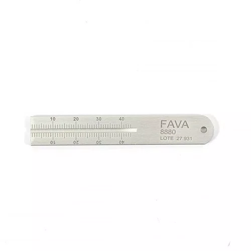 Régua Endodôntica Milimetrada Alumínio 30mm - Fava